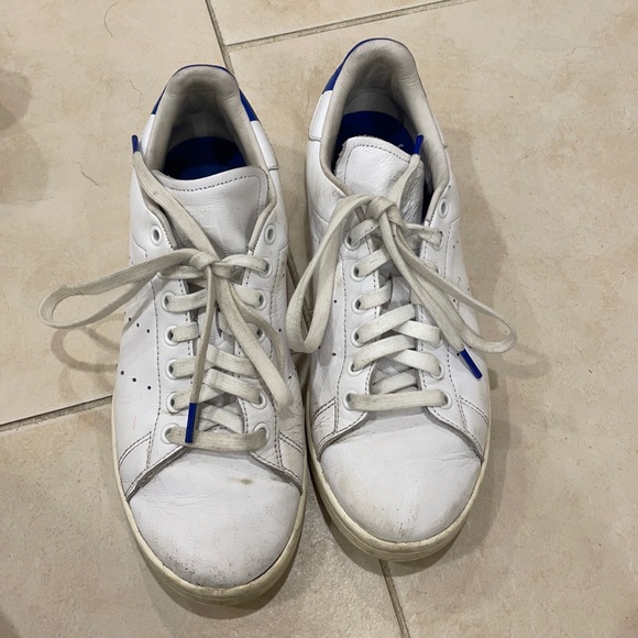 Adidas Stan smith white with blue back. Special edition - Picture 2 of 7